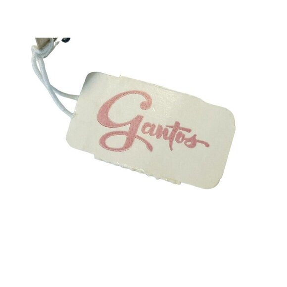 Vintage Gantos S Black Sequence Belt W Gold Bling Buckle Stretch 26” Or Bigger - Picture 7 of 13